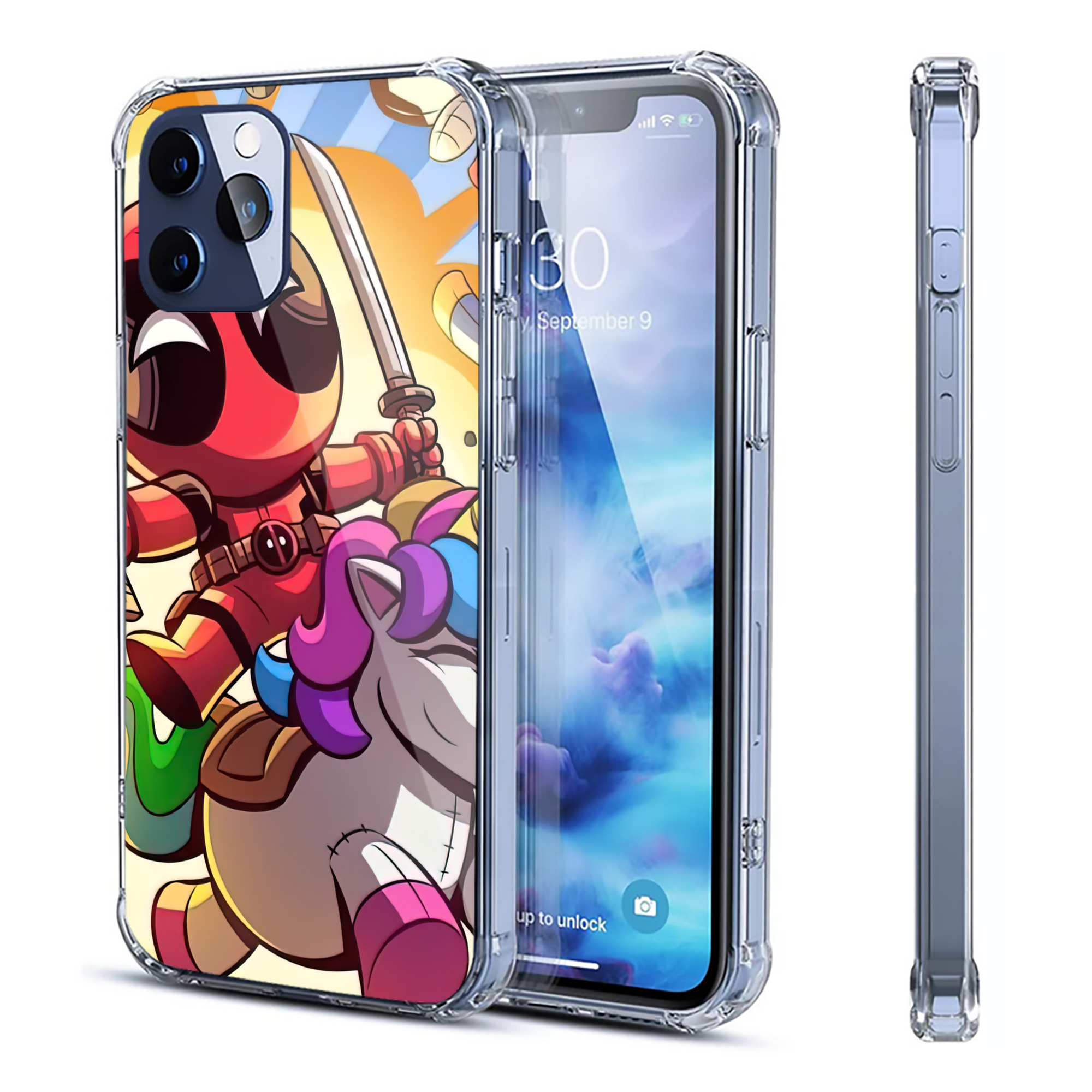 （画像用） Deadpool デッドプール 【iPhone 12シリーズ対応】透明スマホケース（クリアソフトケース）